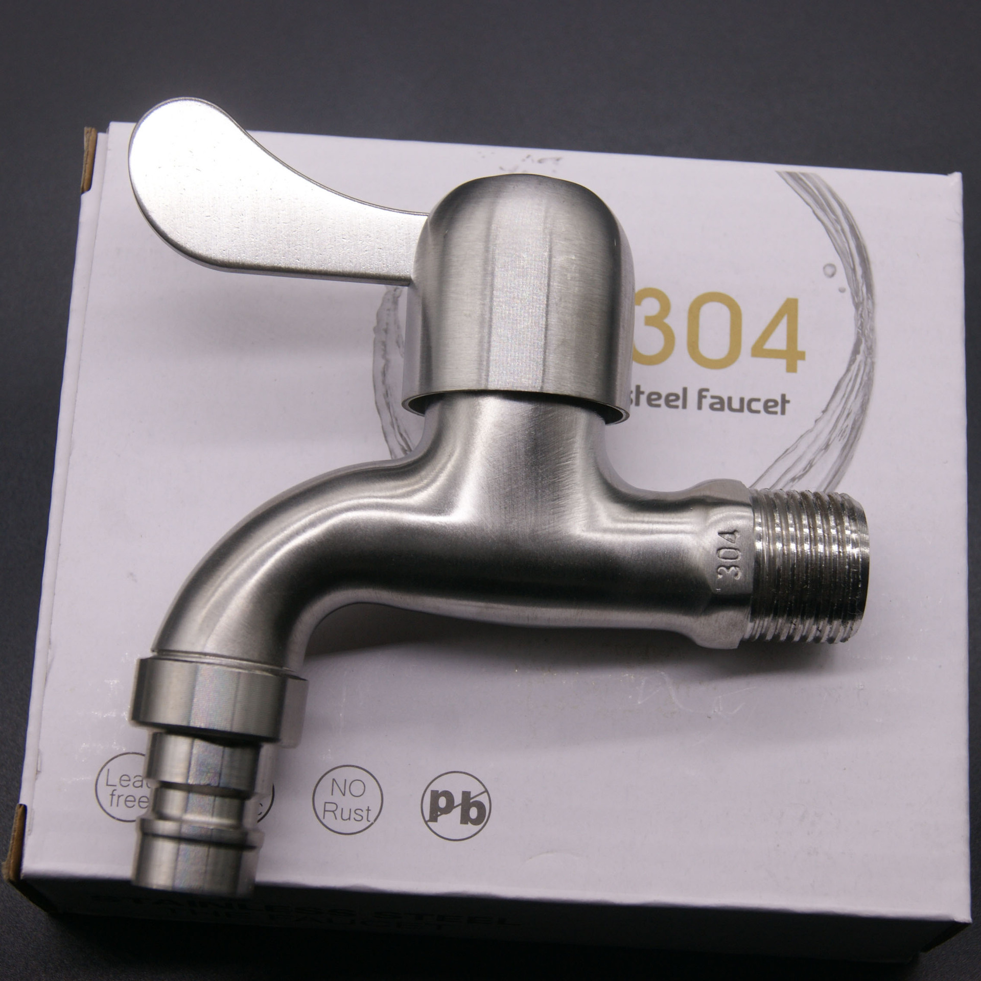 Spot Supply 304 Washing Machine Faucet Stainless Steel Faucet Mop Pool Water Faucet Quick Opening Faucet Tap Water