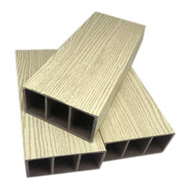 厂家生态木 方通隔断100*50绿可木 室内吊顶 立柱 方木装饰材料