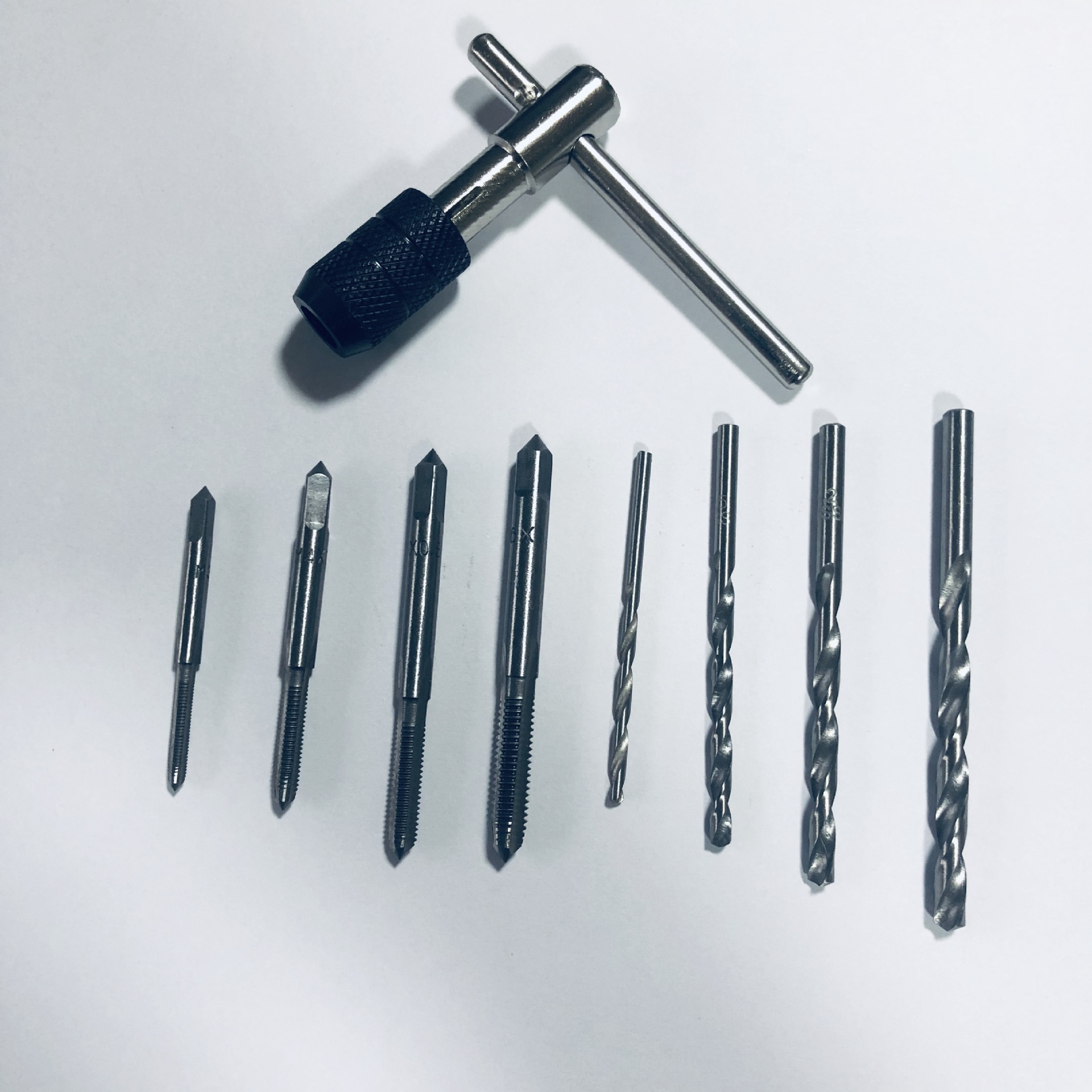 厂家直销9件套丝锥钻头套装 9pc打孔攻丝合金钢专用工具 专供零售