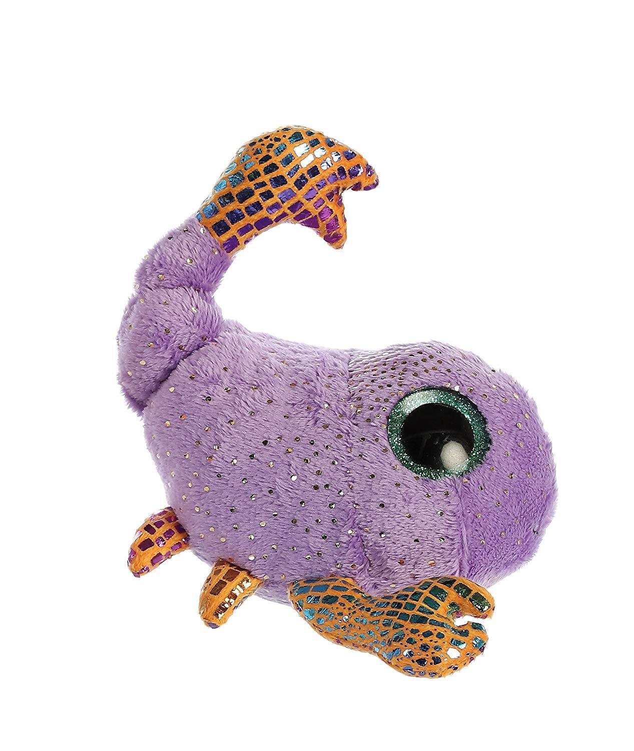 可爱紫色蝎子毛绒玩具颜色的大闪光色彩鲜艳的混合材料设计礼品