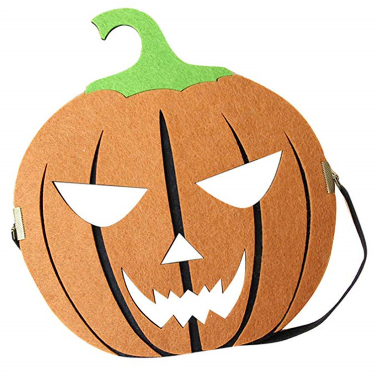 亚马逊热销万圣节装饰南瓜头面具儿童化妆舞会恐怖道具 毛毡眼罩