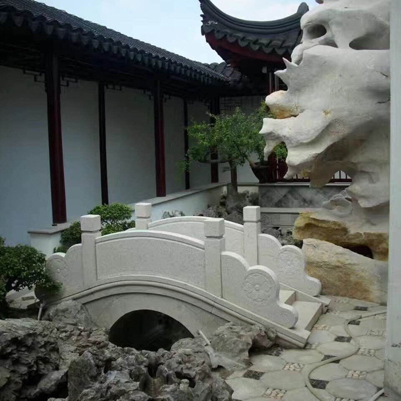 园林庭院景观小桥 户外流水石桥公园景区装饰石雕拱桥制作