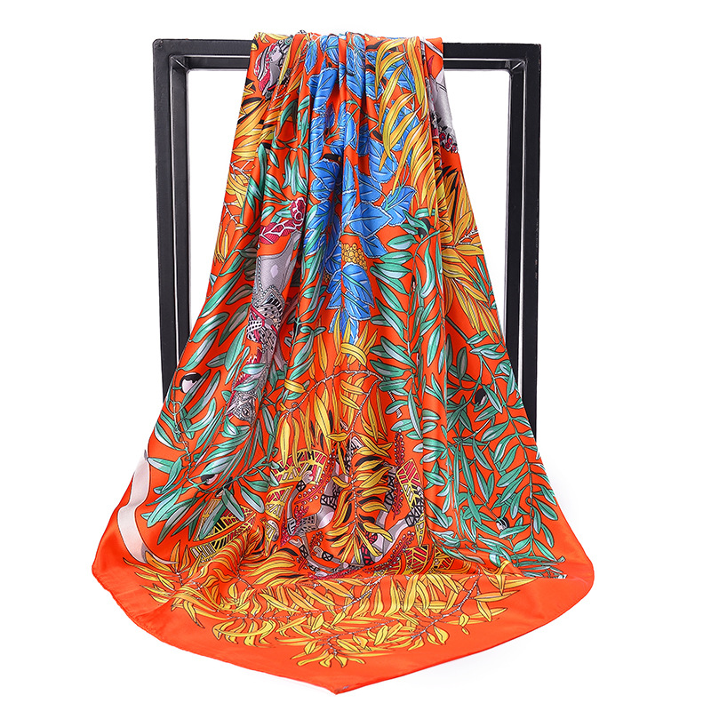 大方巾印花丝巾 杭州丝绸缎面仿真丝丝巾速卖通亚马逊