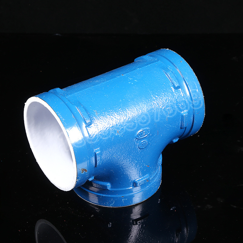 丝接沟槽异径三通正三通内涂塑三通涂塑管件聚乙烯衬塑给水三通