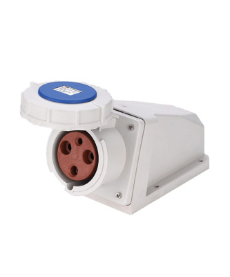 工业插头 工业插座 防水防尘插头插座 ip67 63a三孔明装插座 220v