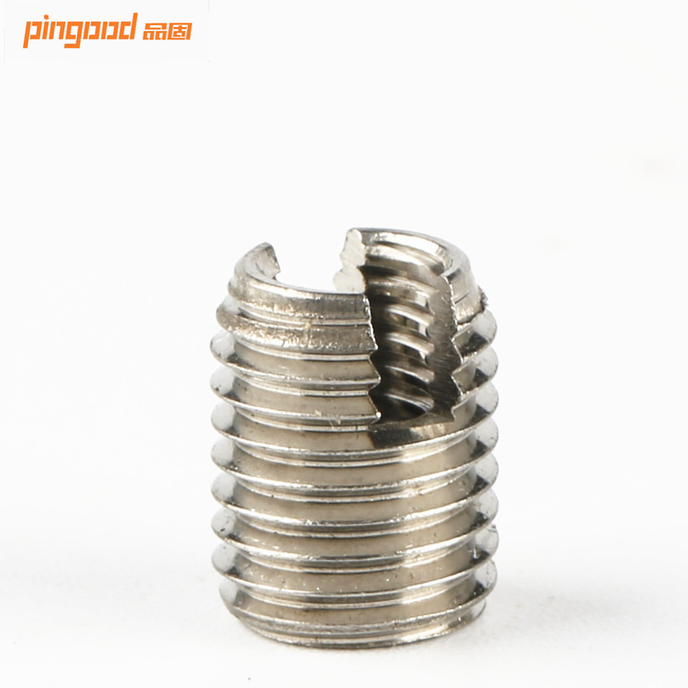 五金厂家供应302不锈钢自攻螺纹套内外开槽型螺套 螺纹护套可订制
