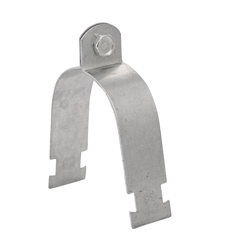 厂家供应p型框架管道固定用管卡大型碳钢/镀锌板蓝白色吊卡重型