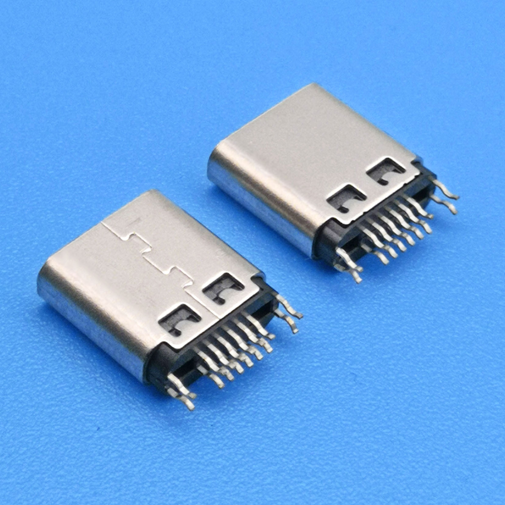 usb type-c母头 简易型夹板式 充电宝专用 usb3.1 type c母座16p
