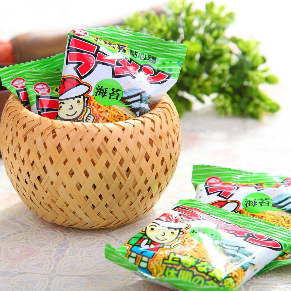 小班长点心面台湾进口休闲小零食鸡汁,海苔味200g小包干脆面