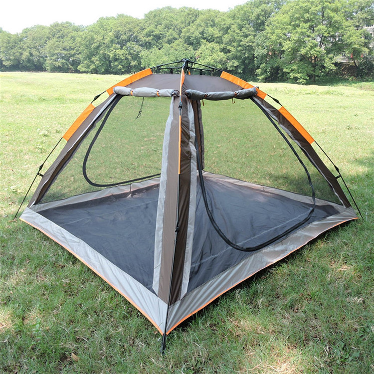 野营帐篷户外露营帐篷床优质涤纶材料防雨遮阳双层自动速开帐篷