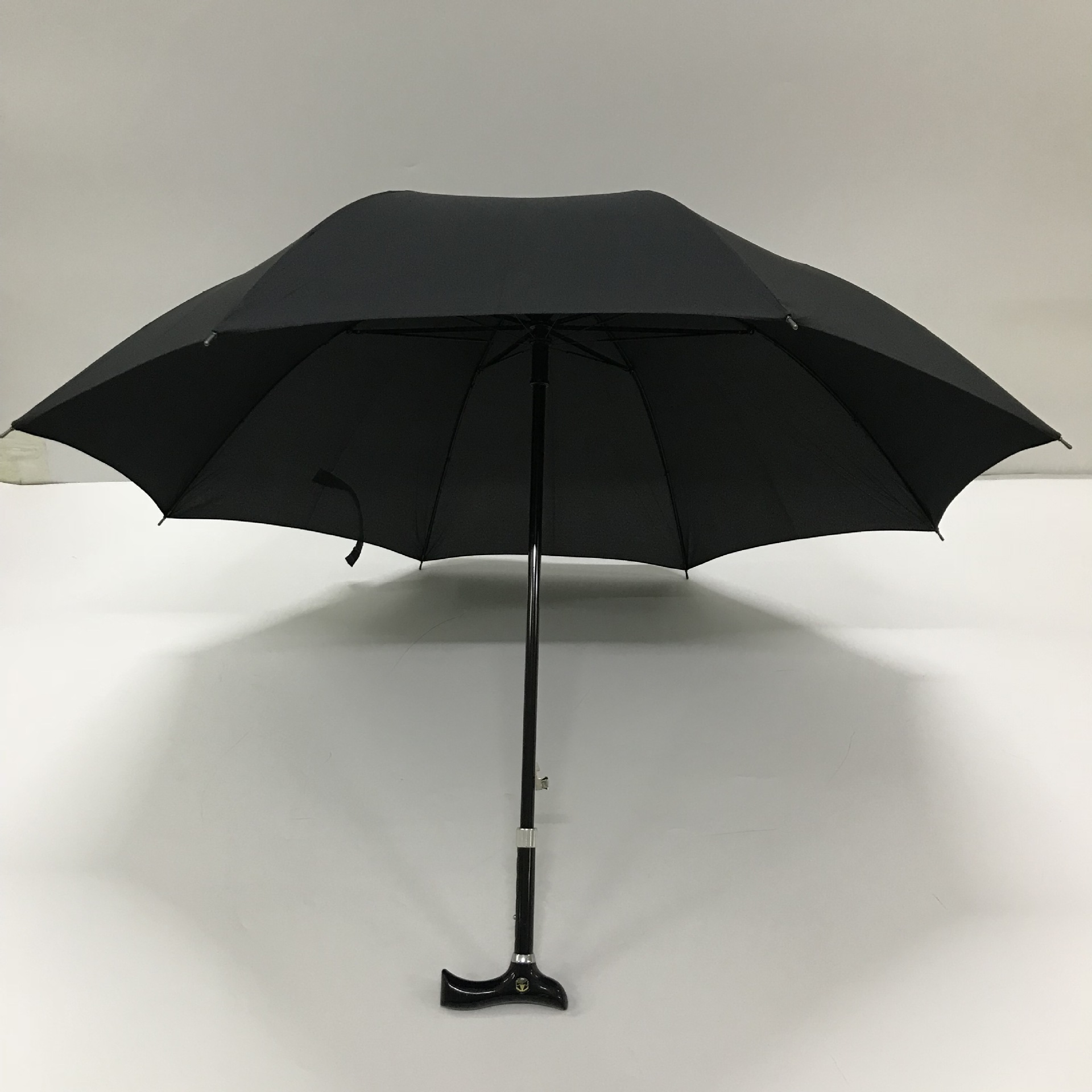 虹彩雨伞直销拐杖伞老人专用伸缩可调节晴雨两用防滑登山多功能伞