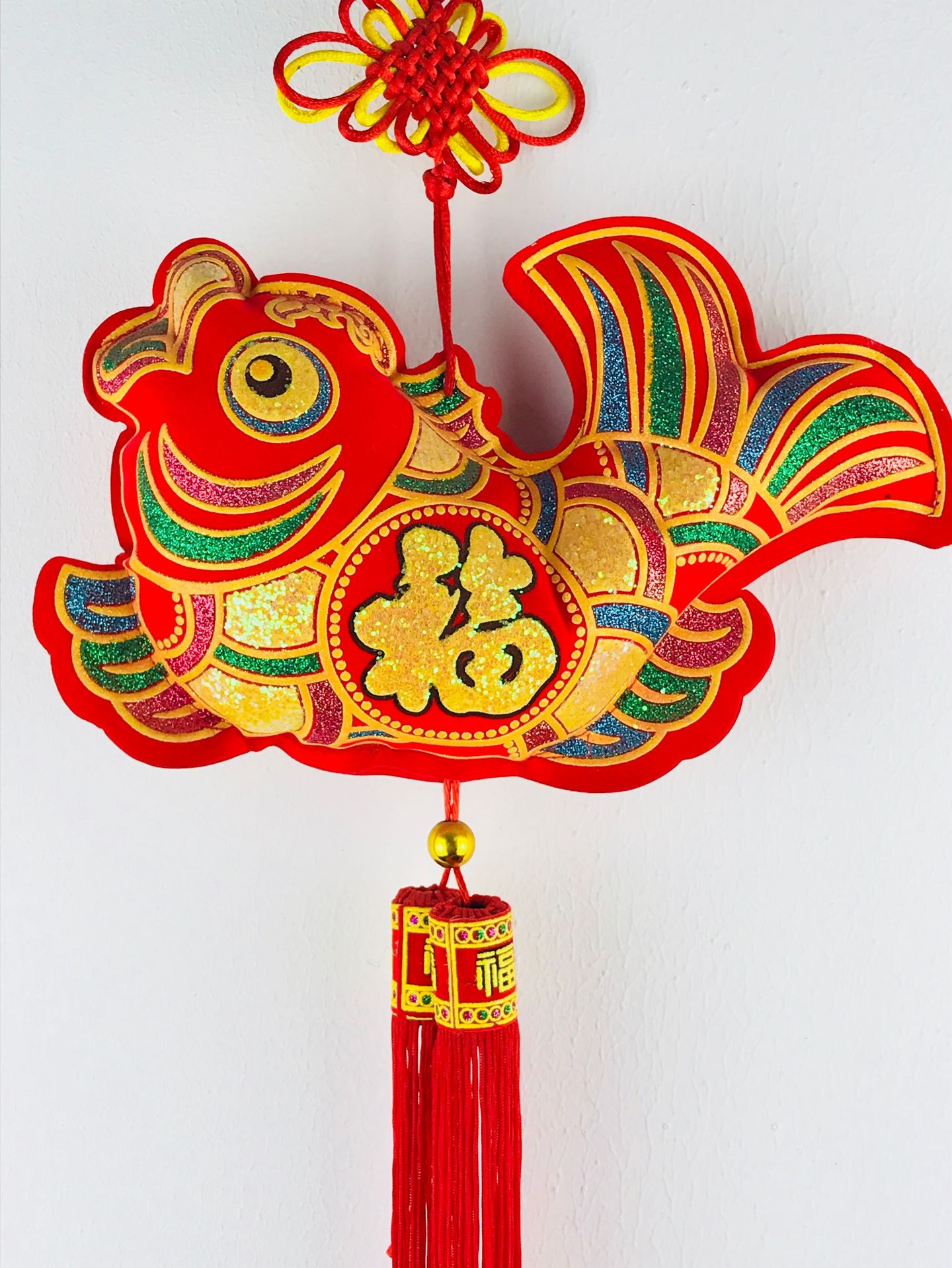 中国结 绣花双鱼挂件 装饰春节节日场景布置 手工年年有鱼挂件