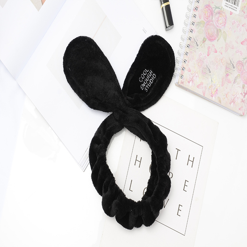 Harajuku Wire Cross Rabbit Ears Hair Band Makeup Headband Apply a Facial Mask Hair Accessories Cute Face Wash Headband Turban