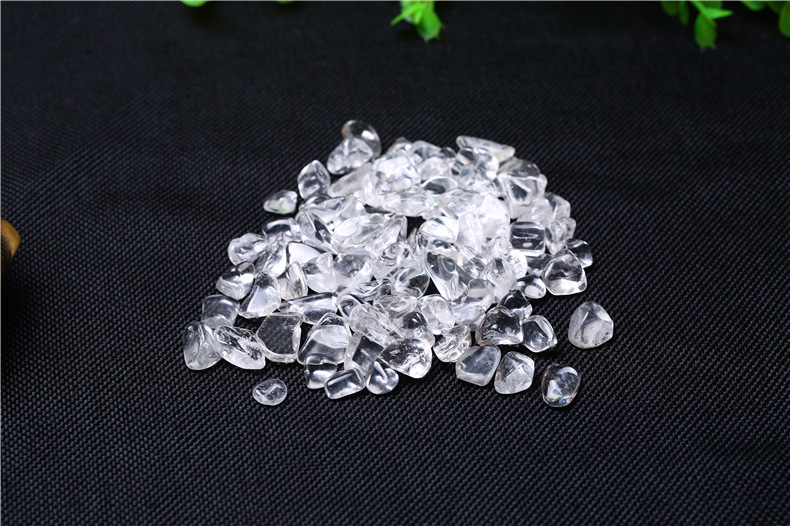 天然白水晶碎石散装碎晶消磁白水晶水晶枕8元每斤供佛用工厂批发