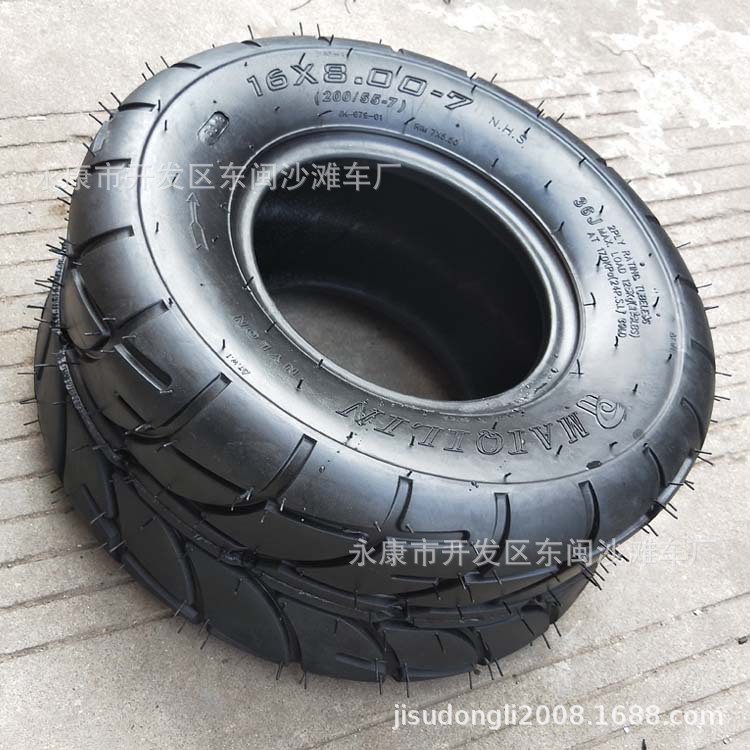 老年代步电动车后轮胎16x8-7 轮胎公路胎沙滩车农业车手推车轮胎