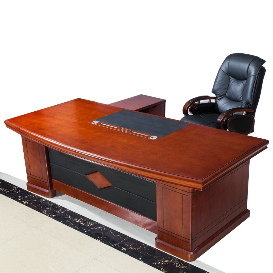 中式办公家具大班桌时尚老板办公桌大班台 经理主管桌a-14弧边