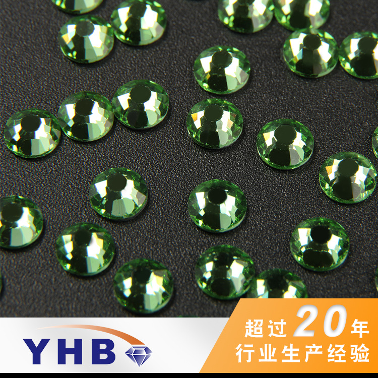 Manufacturers Supply Ornament Accessories Imitation Diamond Rubber Bottom Olive Glass Drill 14mm Clothing Accessories Imitation Diamond