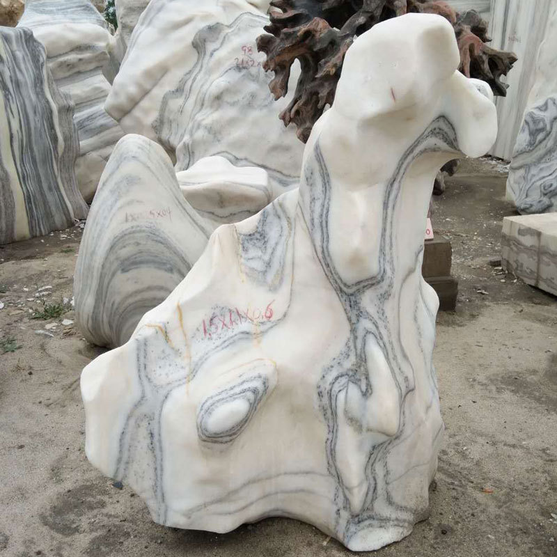 现货供应石雕景观石天然观赏石汉白玉假山石雕刻门牌石刻字