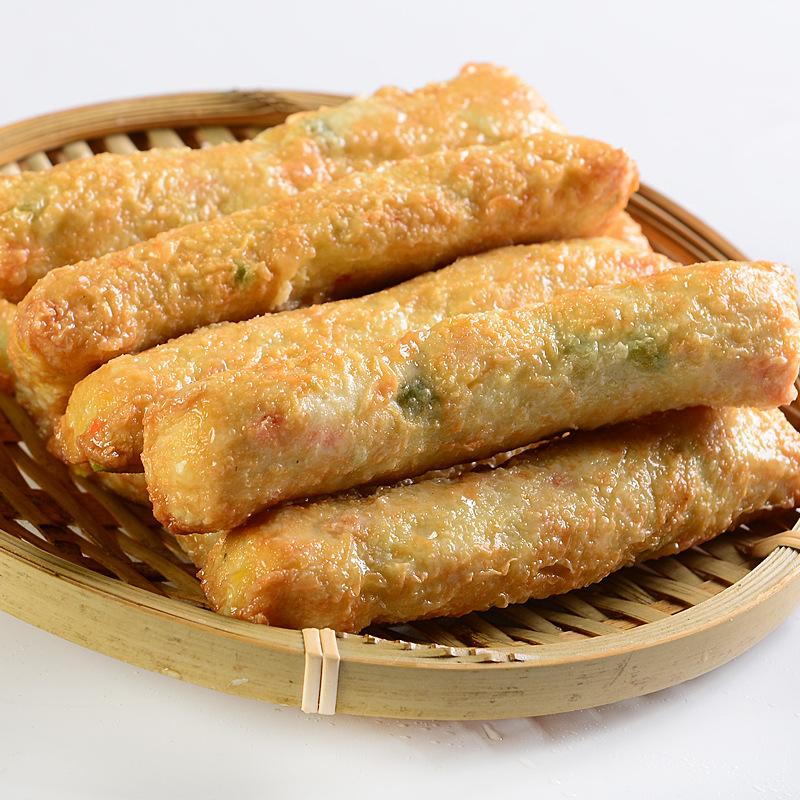 腐皮三鲜卷1000g火锅豆捞串串香麻辣烫食材烨焰红唇串串香批发商1