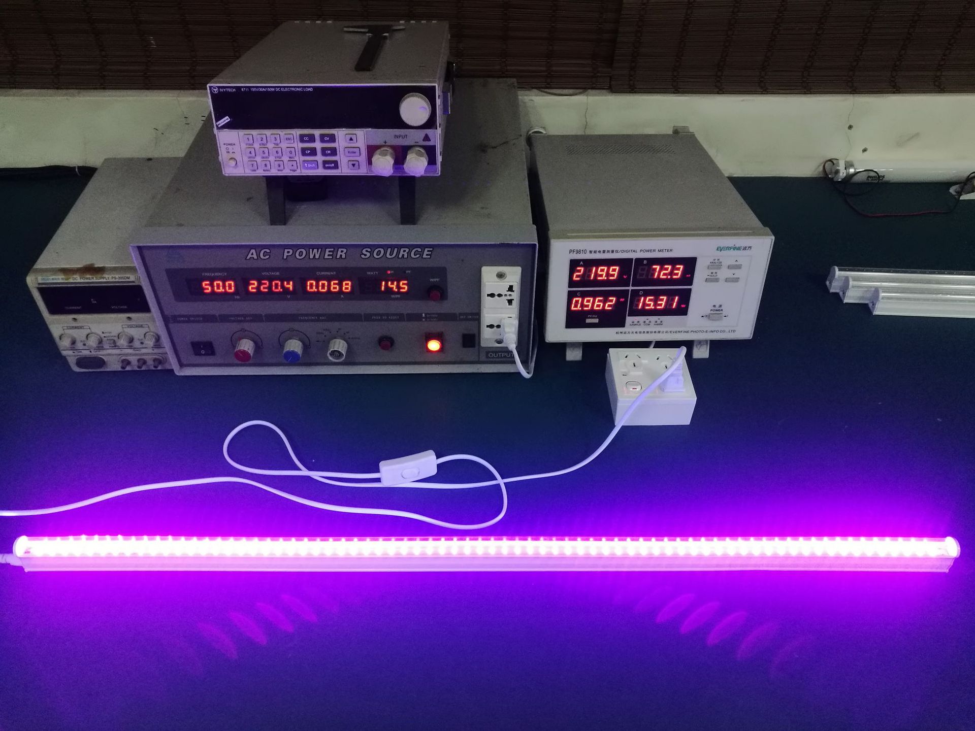 厂家直销led紫外线灯管395nm双排灯uv紫外灯管无影胶uv胶固化灯