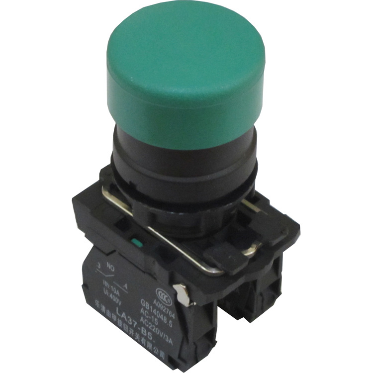 厂家xb5红绿黑防水型小蘑菇头按钮开关防水防尘ip66自复位