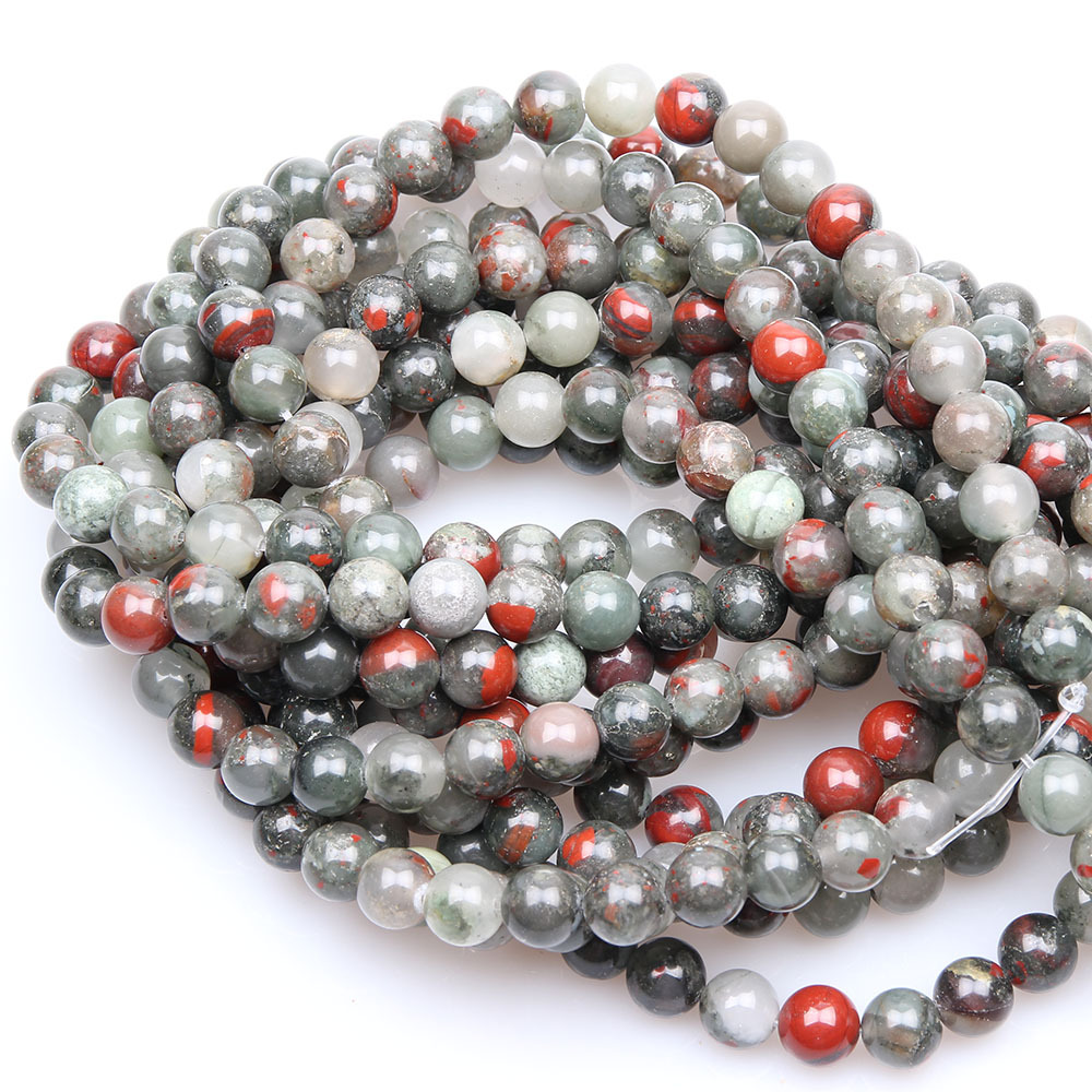 60pcs 6毫米天然非洲雪石宝石圆形松散珠子水晶能量石diy珠宝制