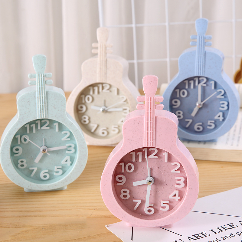 Wheat Straw Creative Fashion Alarm Clock Japanese Home Bedside Small Clock Gifts for Classmates Friend Graduation Gift Yuelu