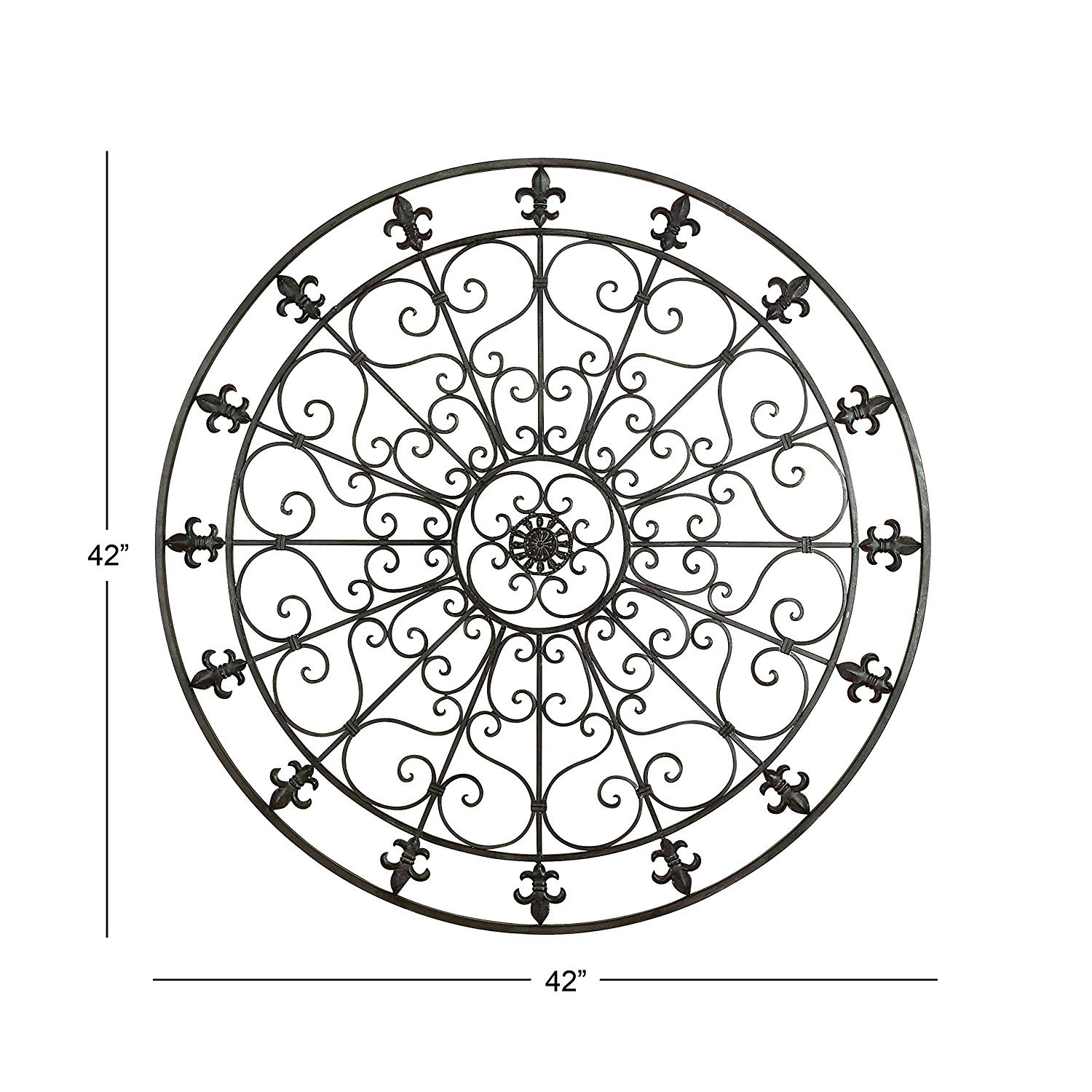 大号圆形线条箭头欧式复古铁艺挂式摆件