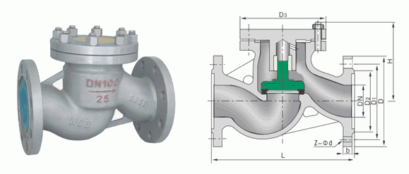 氨用止回阀 液化气然气止回阀 铸钢法兰止回阀 h41b-16c dn125
