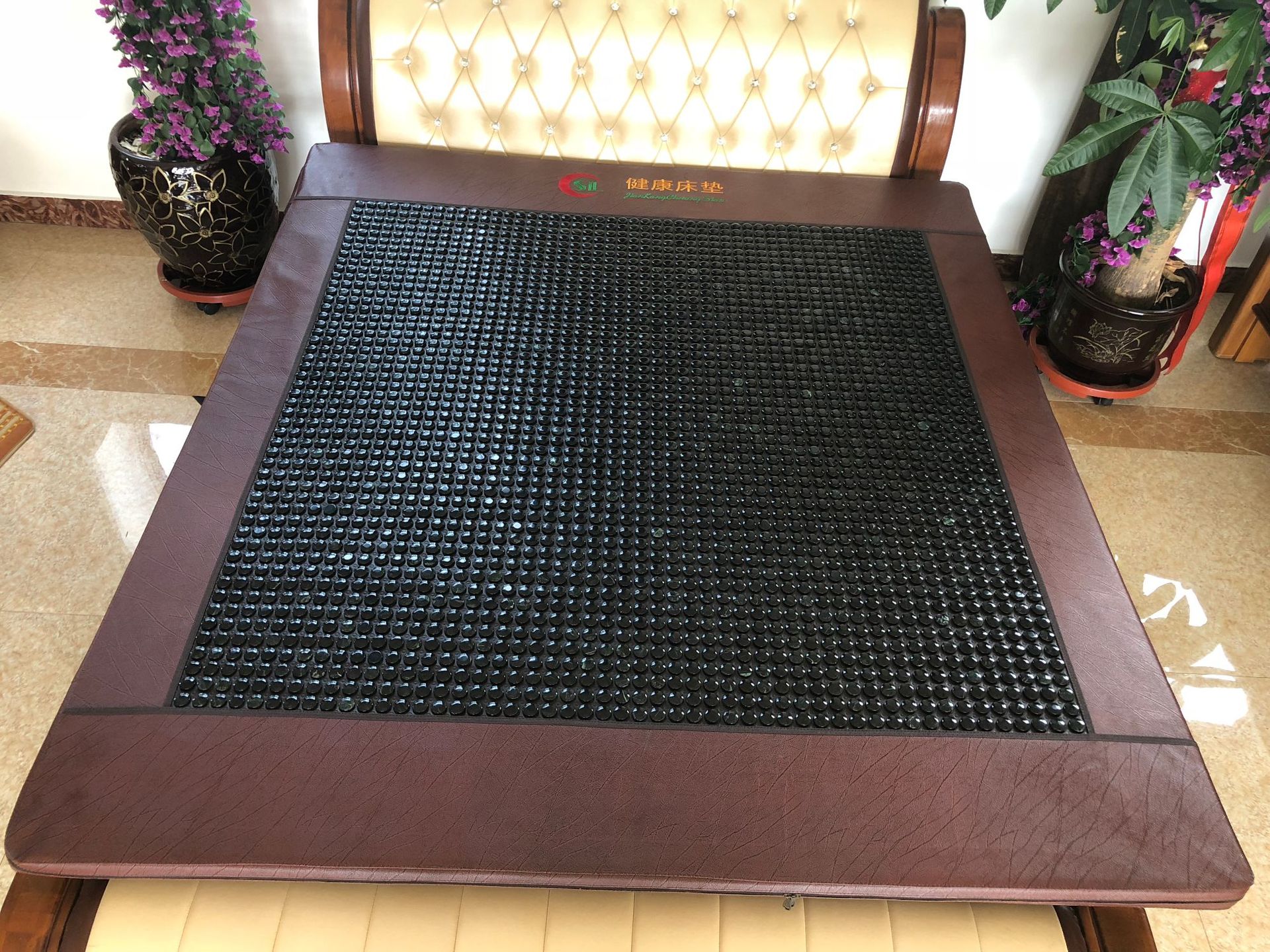 天然玉石床垫黑绿玉床垫墨绿玉床垫加热双温双控远红外线加厚床垫