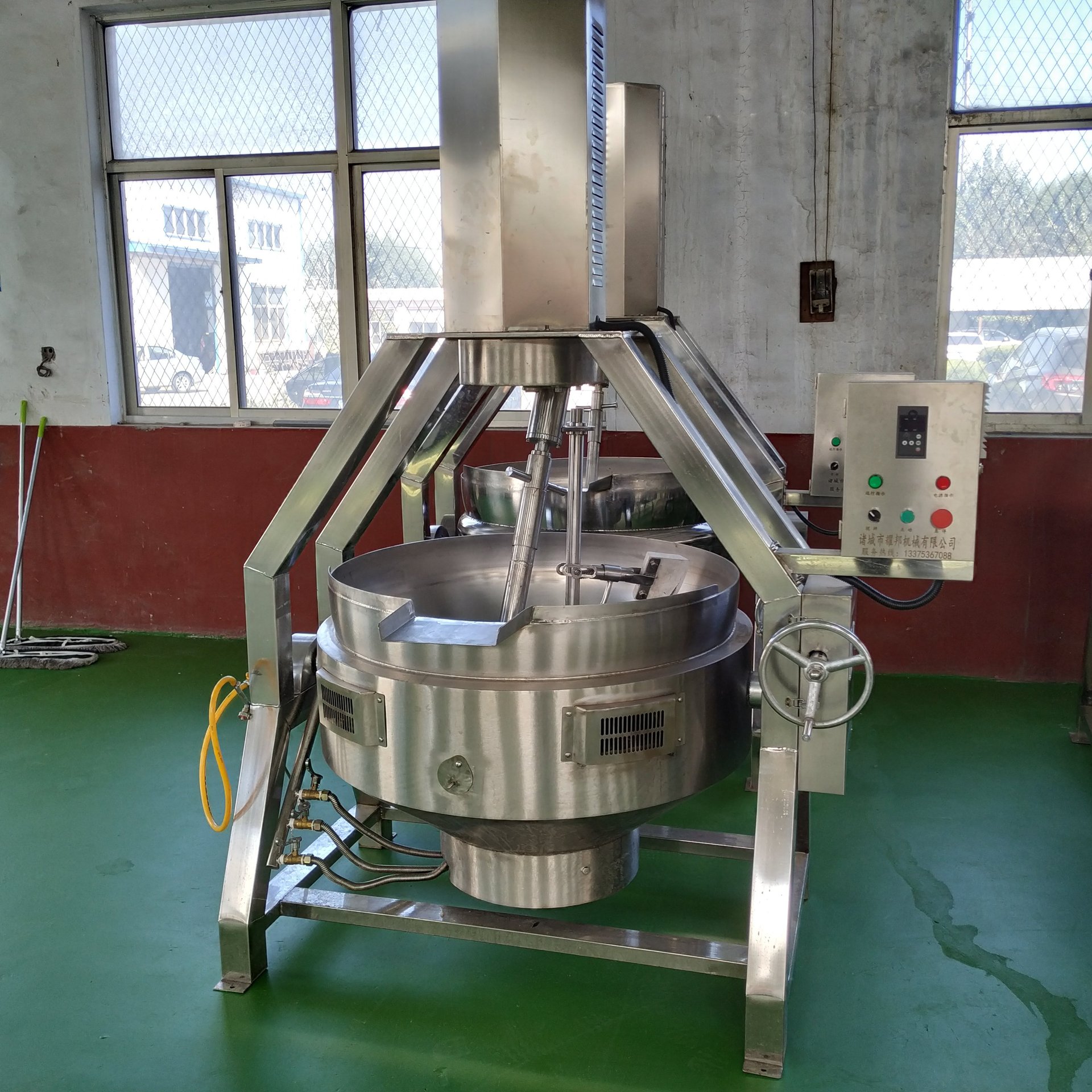 燃气半自动行星炒锅 拌面酱辣椒酱搅拌炒锅 火锅底料炒锅厂家供应