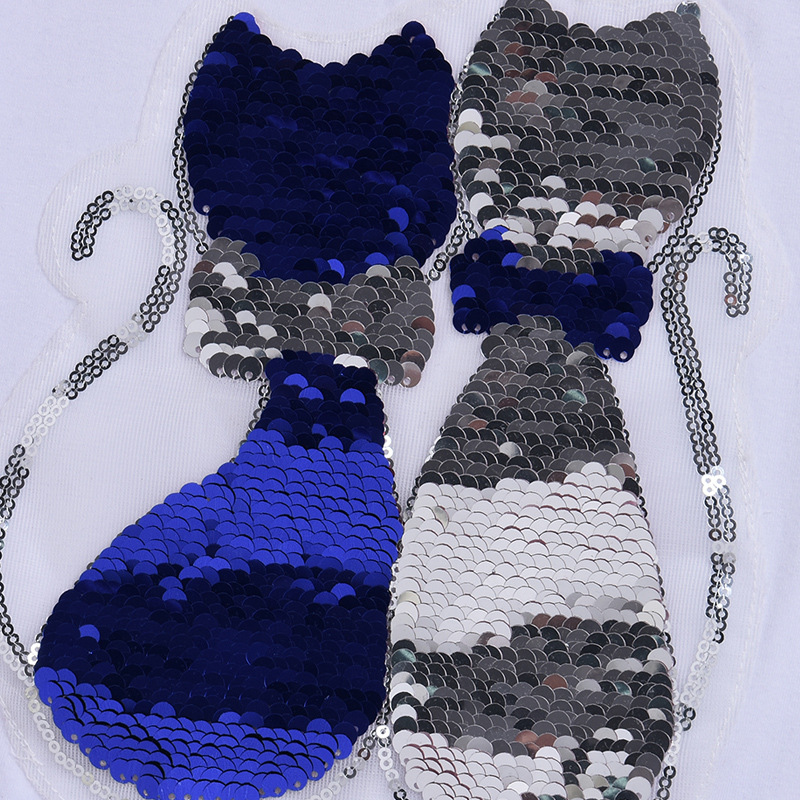 2018新款女童变色衣服抖音同款夏季短袖儿童休闲t恤夏装纯色百搭