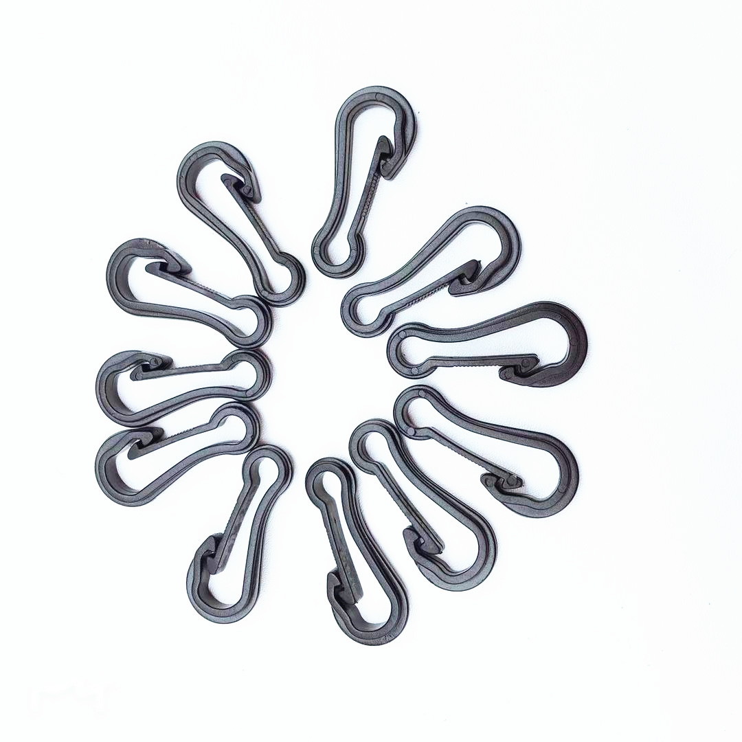 厂家批发塑料八字挂钩户外绳子帐篷挂扣钩扣包装制品塑料钩扣绳钩