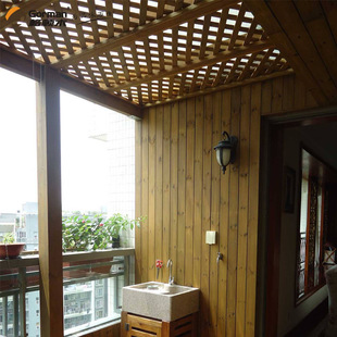 芬兰木阳台 防腐木阳台 户外阳台 花园阳台 格顿木花园木