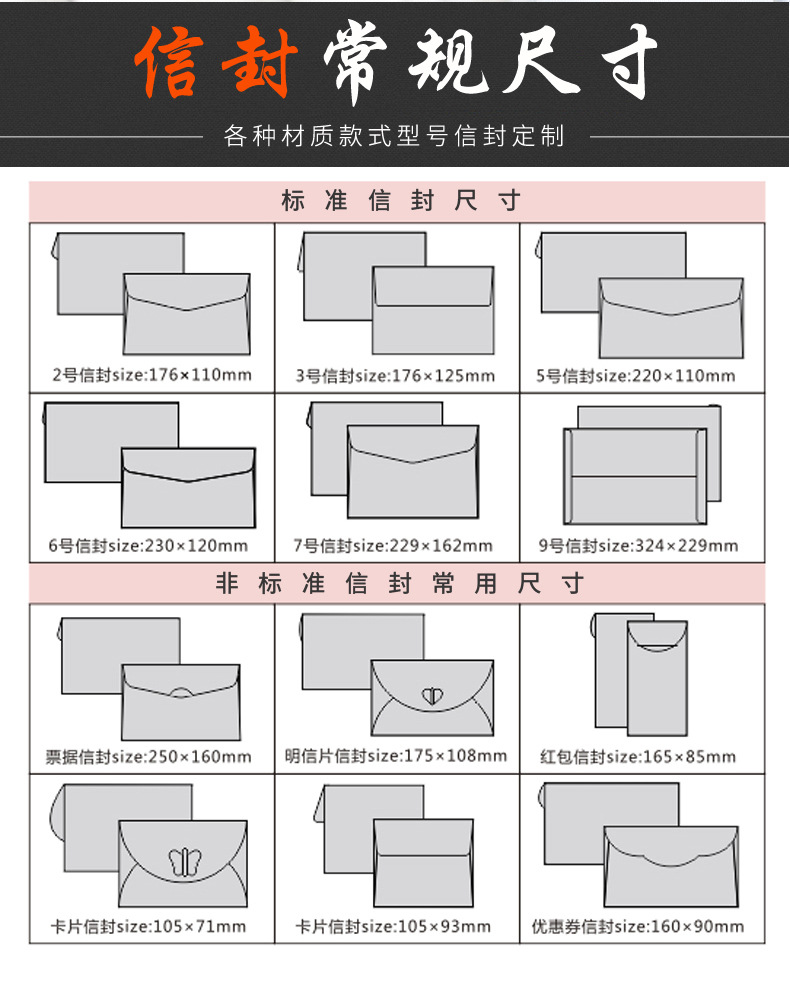 信封信纸定制信封烫金邀请函信封卡套 黑卡纸信封加logo定做定制