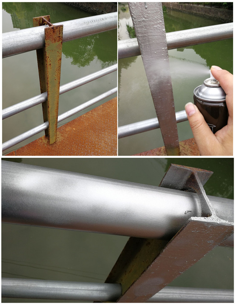 李漆匠品轩金属喷锌剂镀锌漆强力锌不掉漆银色漆热镀锌管道防腐漆