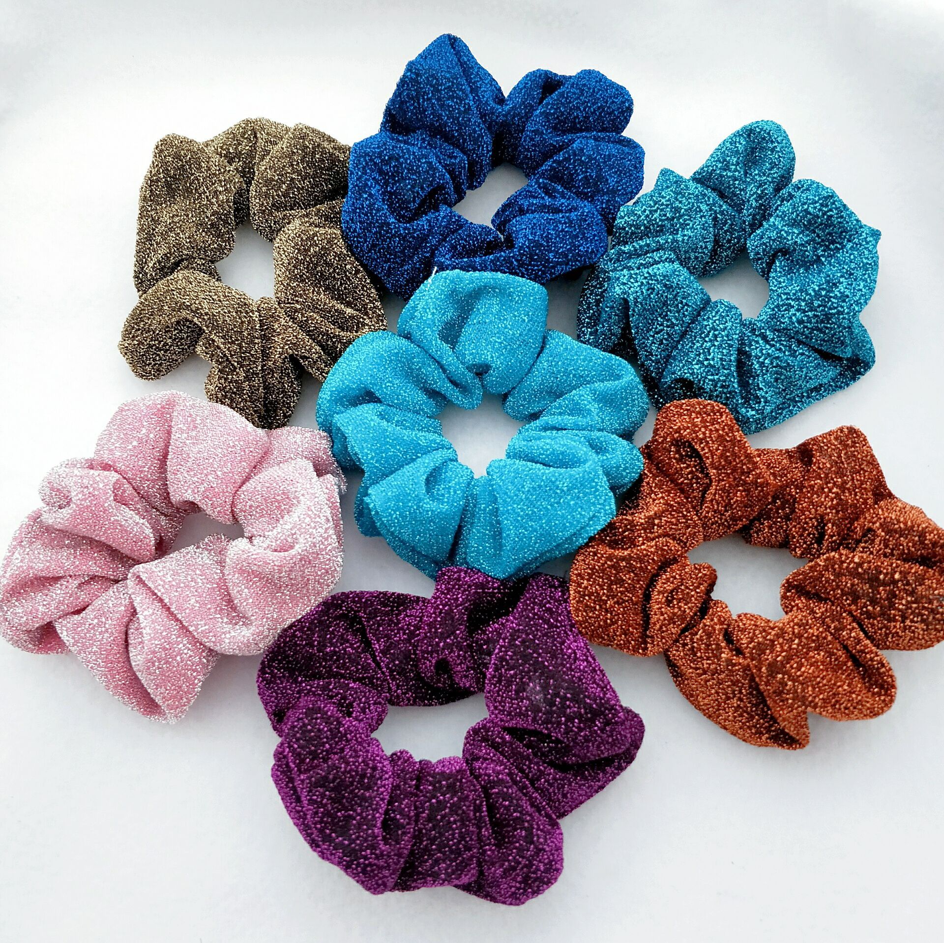 跨境亚马逊热卖新品盘发神器满天星闪亮简约头花发圈 大肠圈厂家