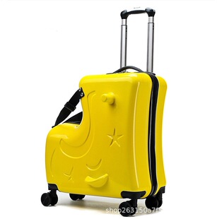 22寸儿童拉杆箱万向轮可坐可骑登机收纳行李箱宝宝旅行箱logo定制