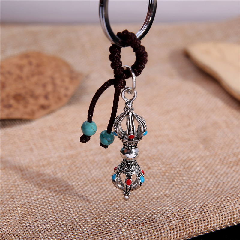 藏族饰品金刚杵法器吊坠六字真言配饰民族风平安符吊坠 跨境货源