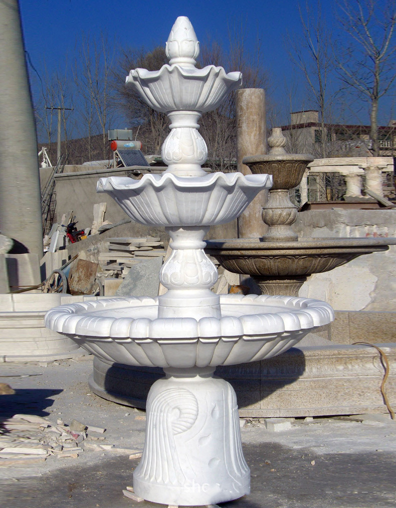 户外石材景观喷泉 庭院流水别墅石雕雕塑 花岗岩喷泉装饰摆件