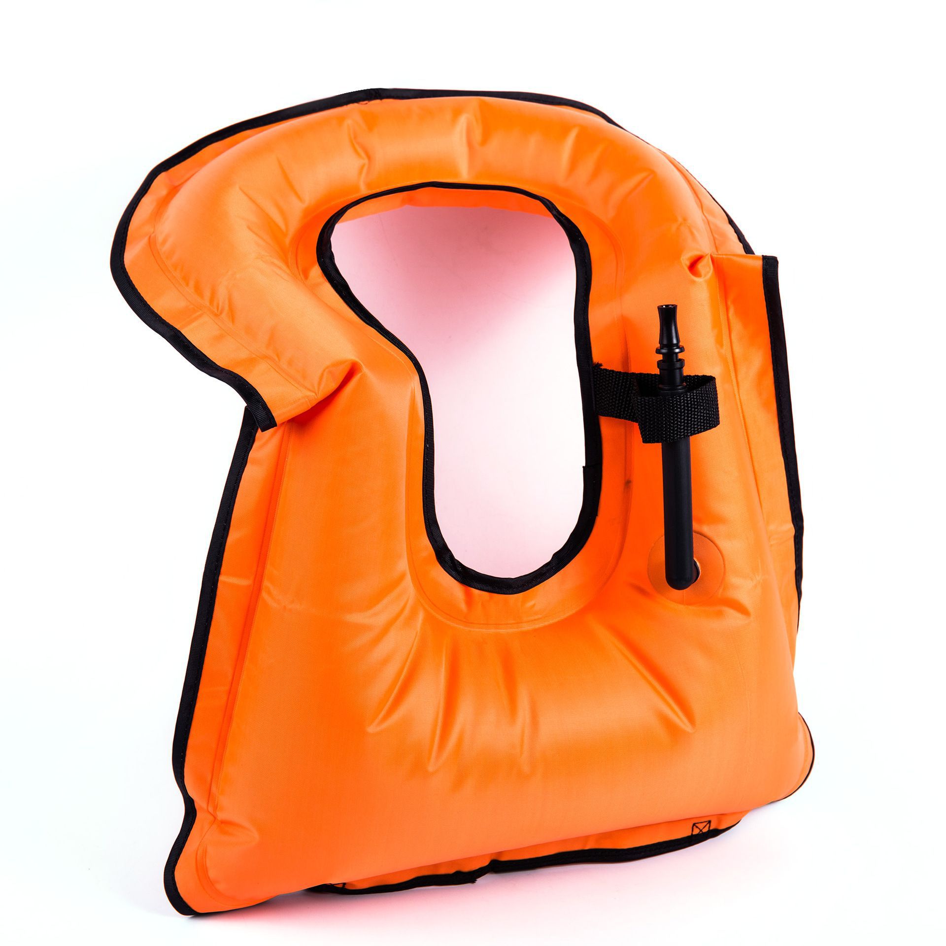 供应涤纶复合pvc 成人充气游泳背心 吹气便携式背心 游泳衣用品