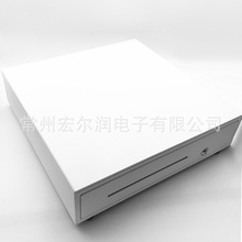 钱箱415白色 重型全金属钱箱 窄边大容量设计