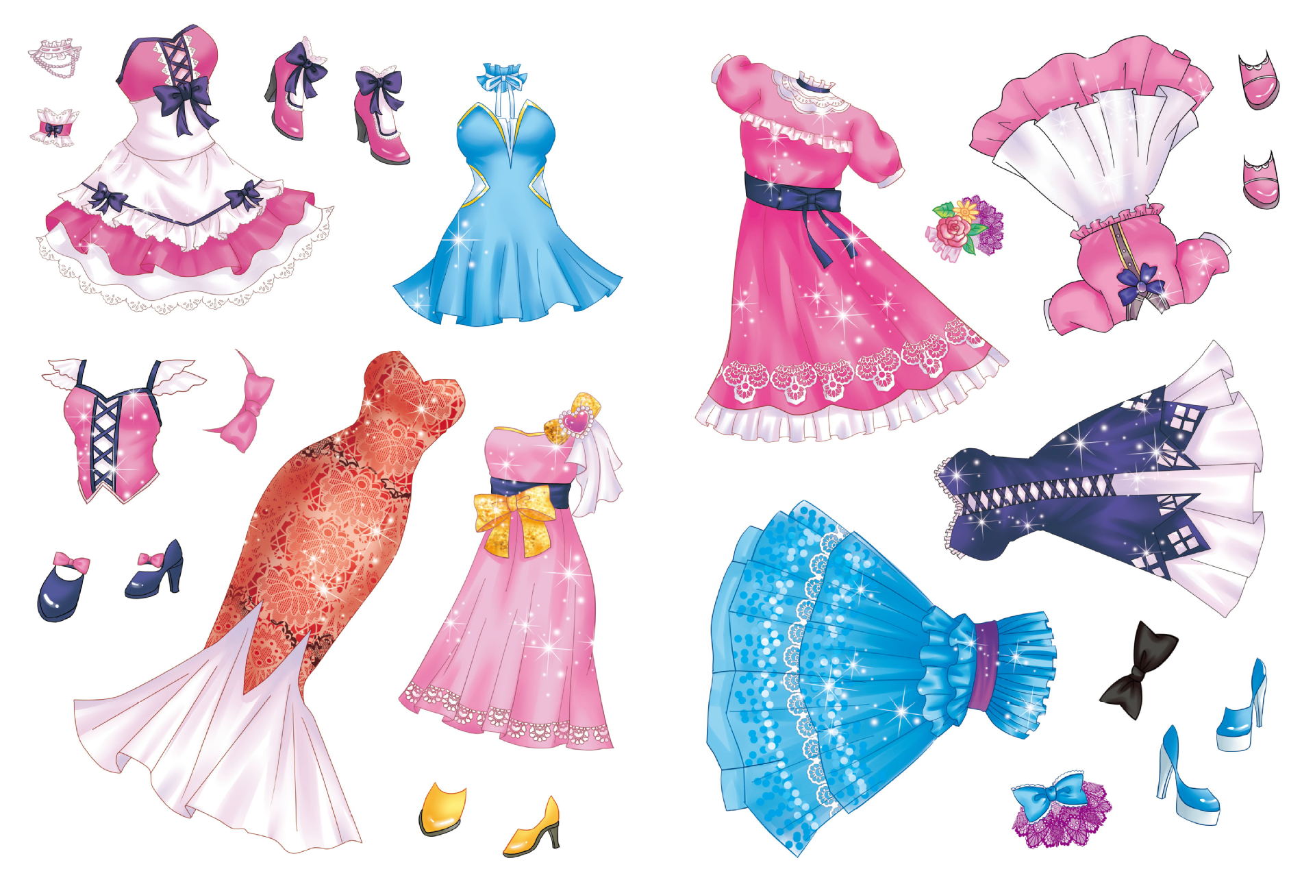 公主换装贴纸_换装贴纸_《派对天使公主》公主换装贴纸 - 阿里巴巴