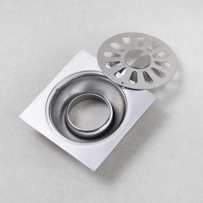 地漏不锈钢防臭洗衣机地漏加厚12cm卫生间工程地漏三通