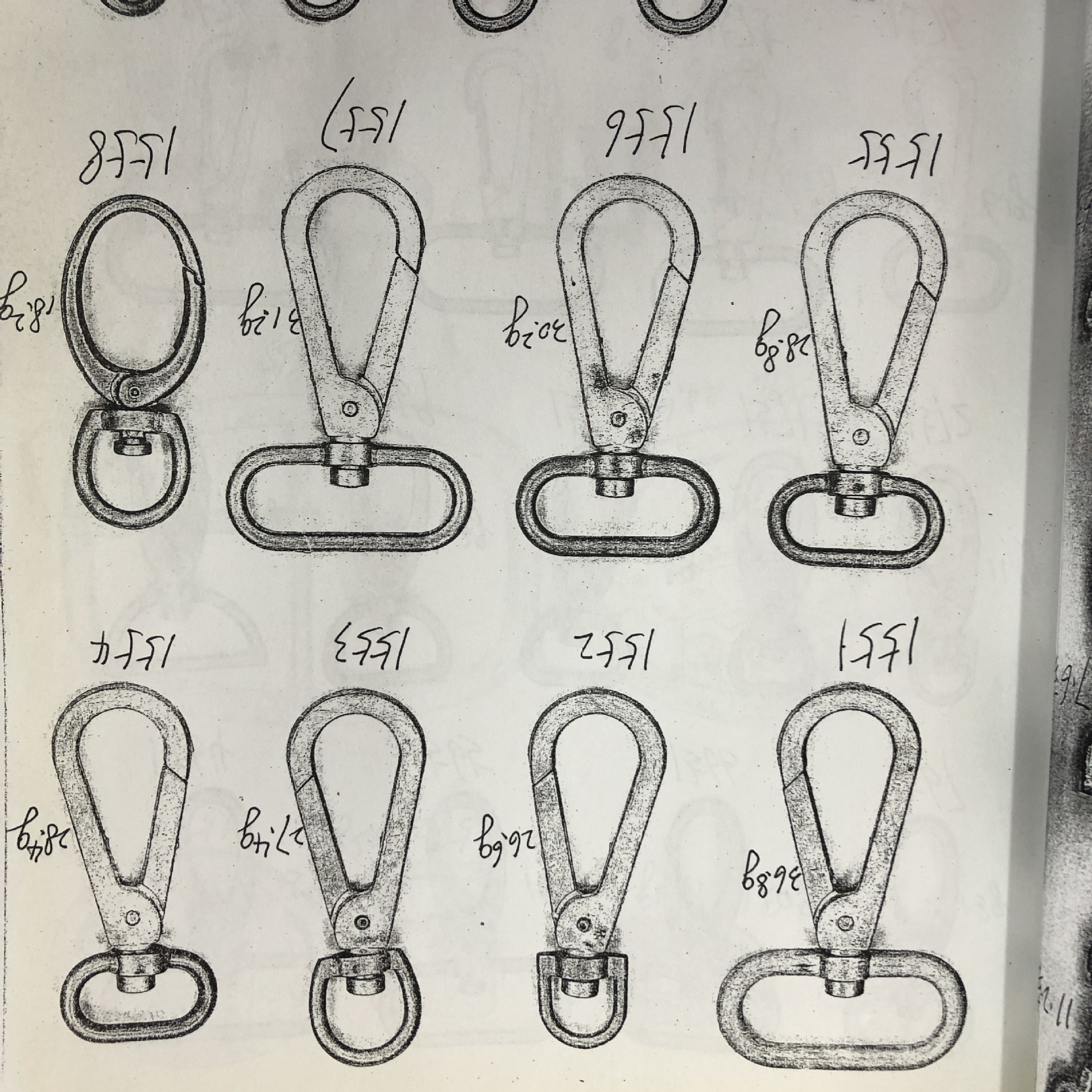 厂家直销锌合金钩扣压铸狗扣钥匙扣手袋五金勾扣方尾加厚板扣