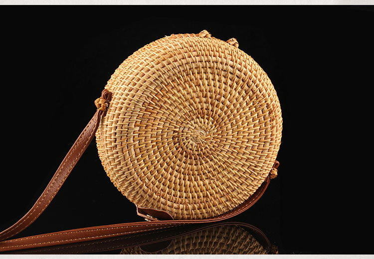 藤包越南秋藤编外贸女包 纯手工秋藤编织包网红收纳斜跨单肩包包