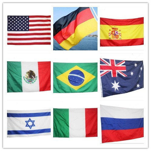 世界杯国旗旗帜美国德国西班牙墨西哥英国各国旗户外国旗