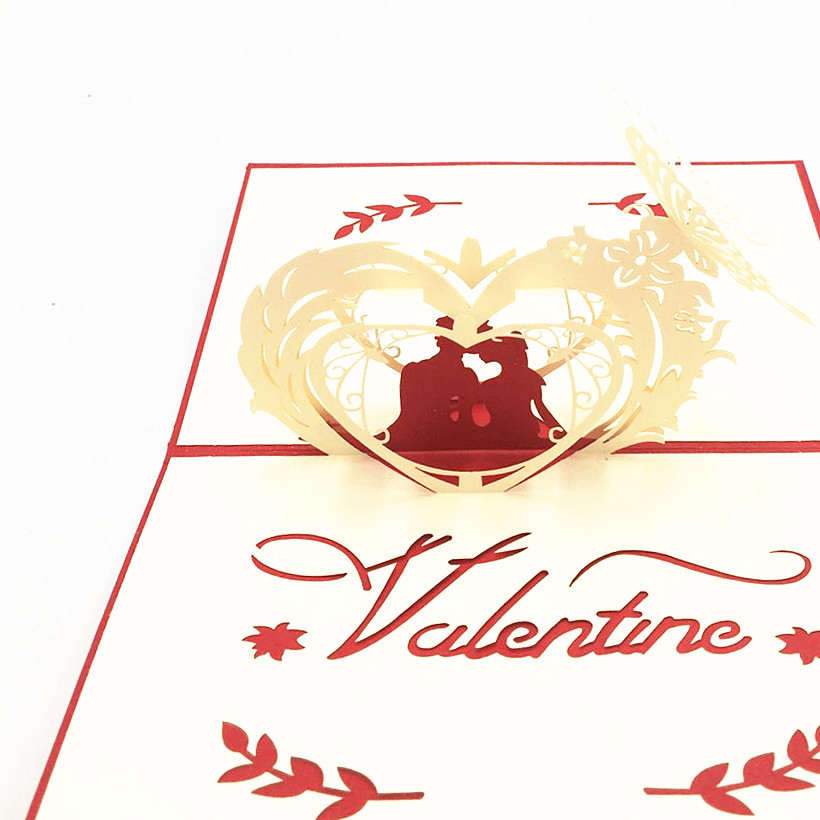 新款3d结婚贺卡 婚礼创意礼物手工贺卡 立体请柬纸雕婚庆贺卡卡片