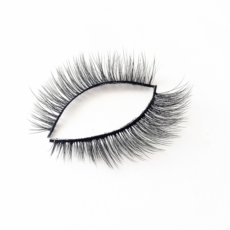 Factory Wholesale 3D Nude Makeup Handmade Eyelash Natural Three Double Pairs of False Eyelashes Natural Long