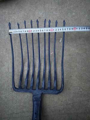厂家直销整体九股钢叉 清理石子 一体成型九齿叉 铁路专用工具